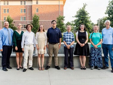 REEU students at end of summer banquet