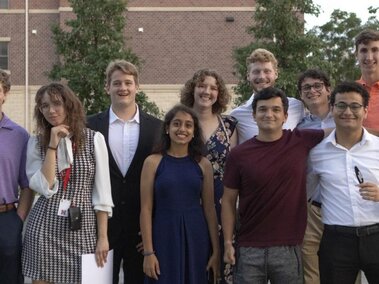 Unmanned Systems scholars at end-of-the year banquet