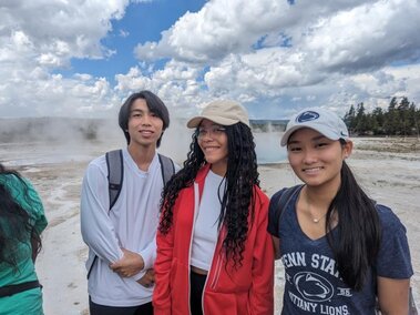 Summer REU scholars at Yellowstone, as part of NNCI REU Convocation.