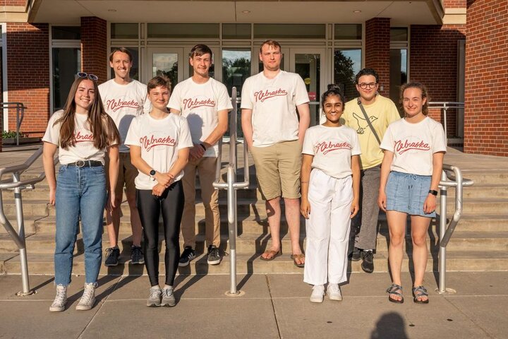 Chemistry REU scholars at welcome picnic