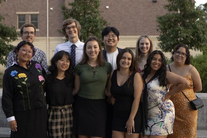 2023 Health Equity REU students at the end-of-summer banquet.